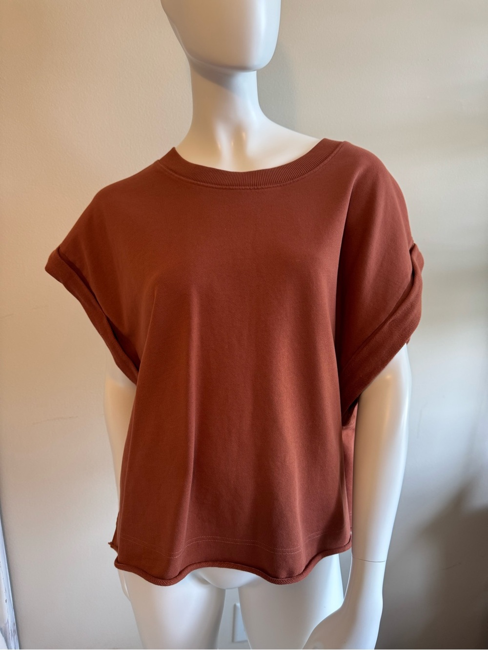 CALIA by Carrie Underwood Boxy Short Sleeve Tee in Rust